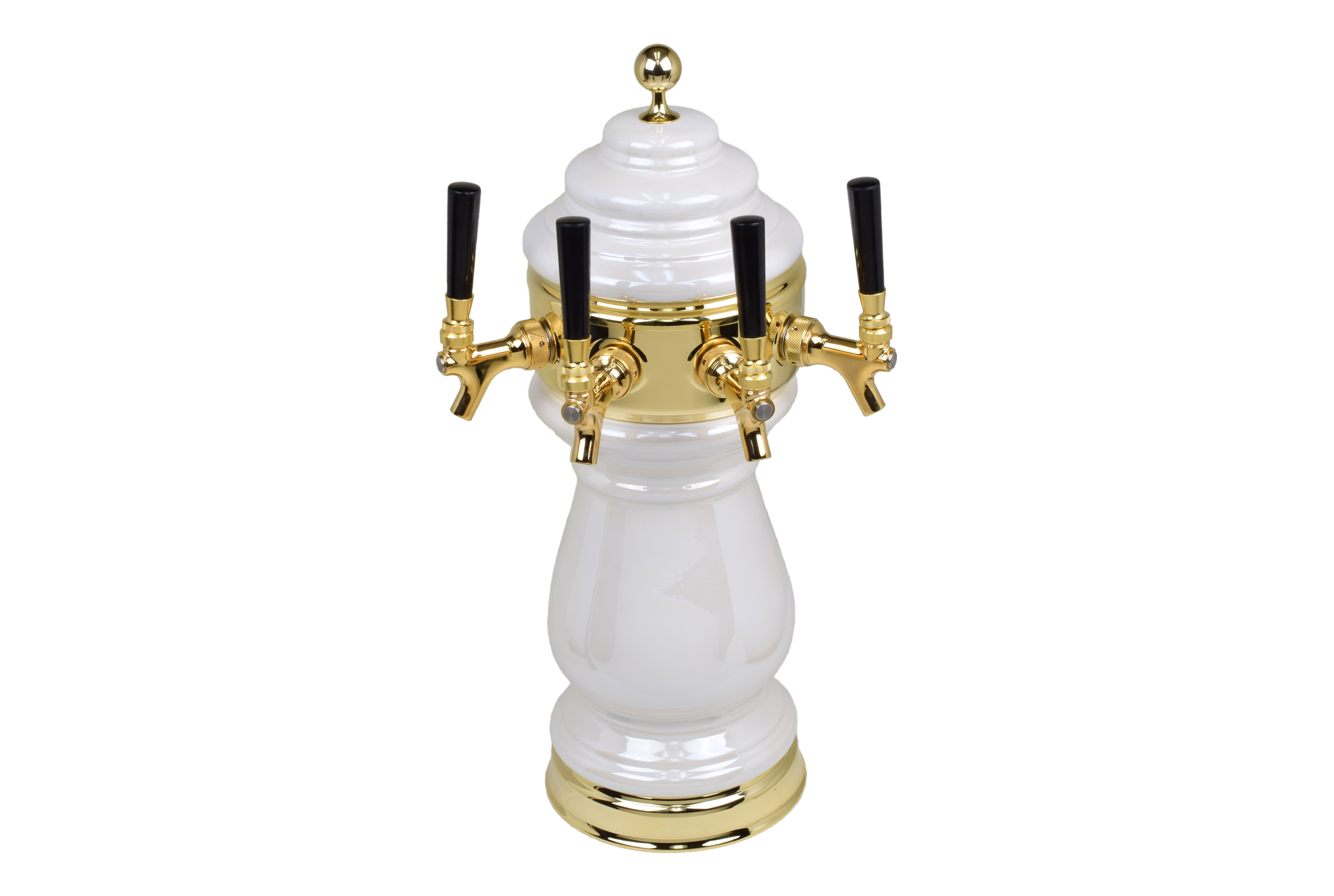 "T" Style Ceramic Tower pearl white
